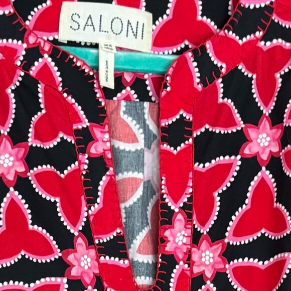 Saloni Ashley B Printed Cotton Dress - Size 16UK/12US - Picture 13 of 14